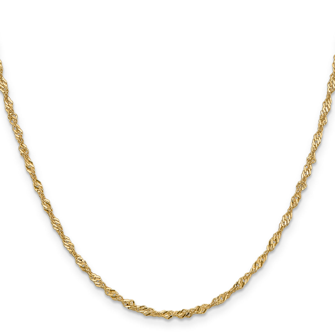 14k 2mm Singapore Chain