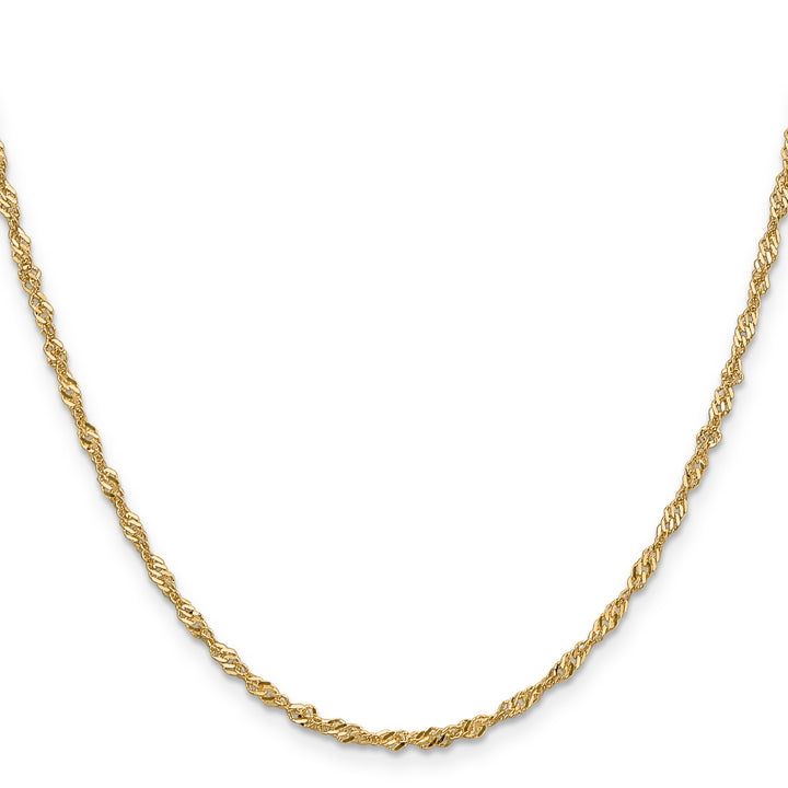 14k 2mm Singapore Chain