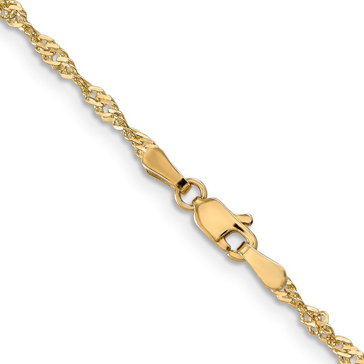 14k 2mm Singapore Chain