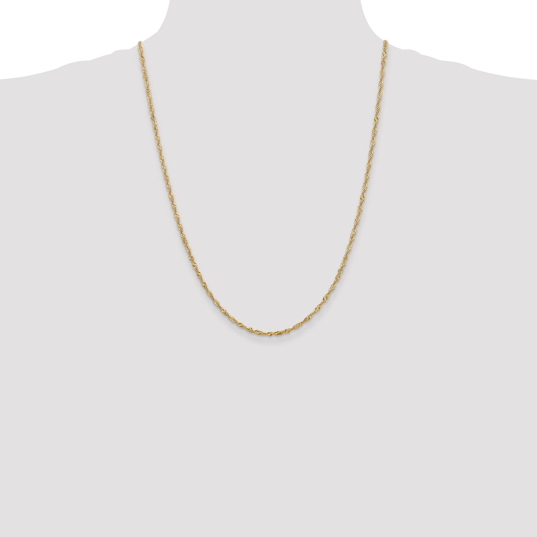 14k 2mm Singapore Chain