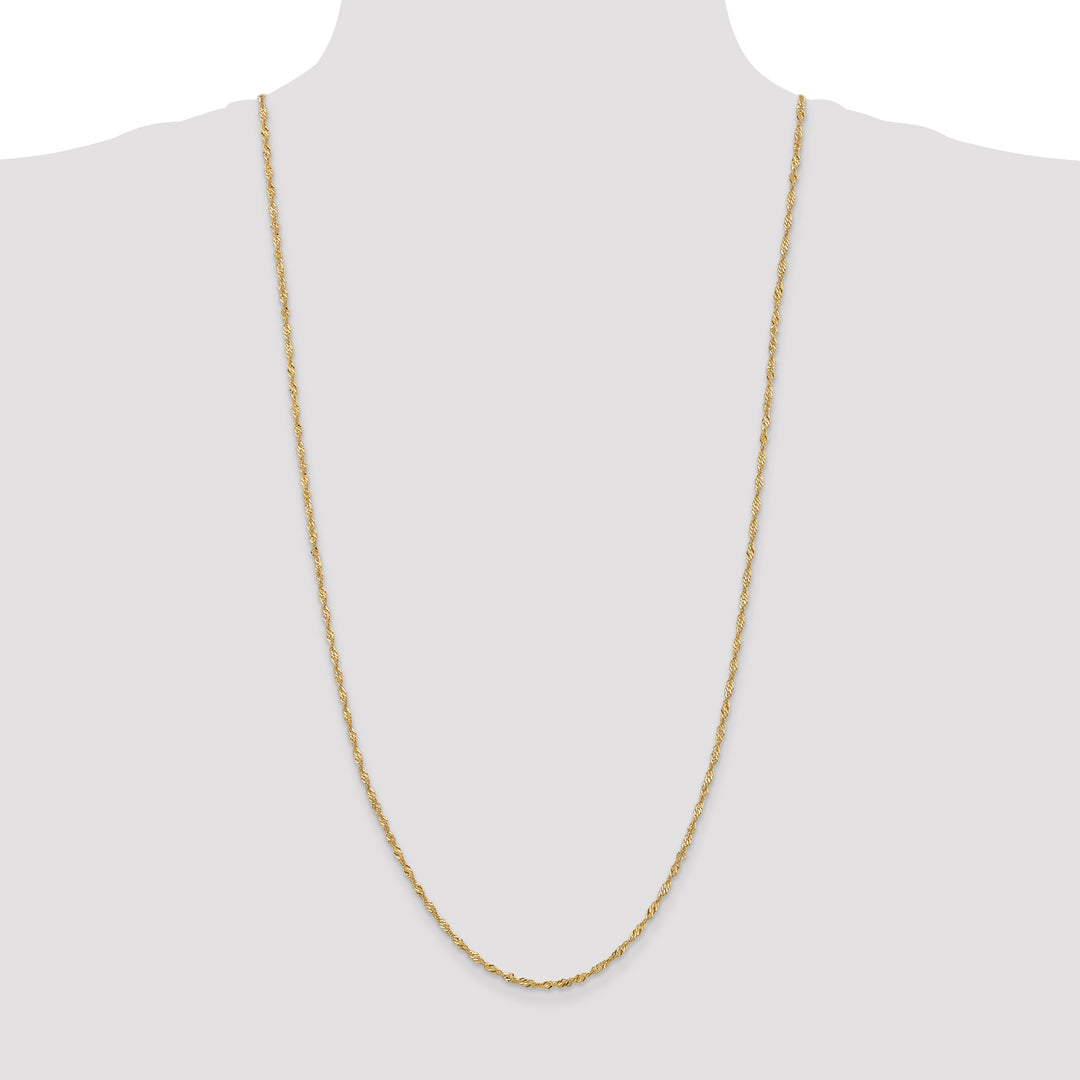 14k 2mm Singapore Chain