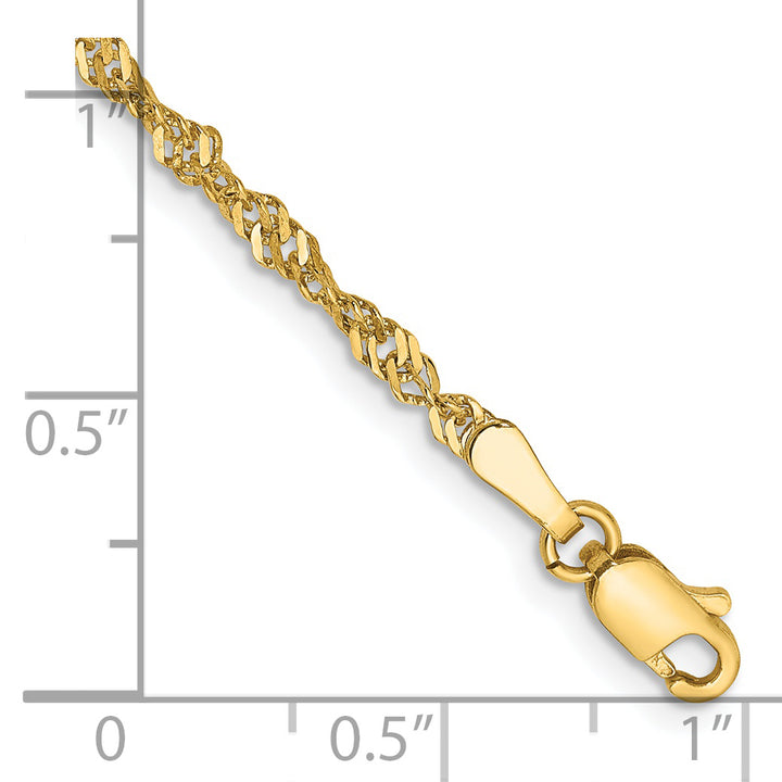 14k 2mm Singapore Chain
