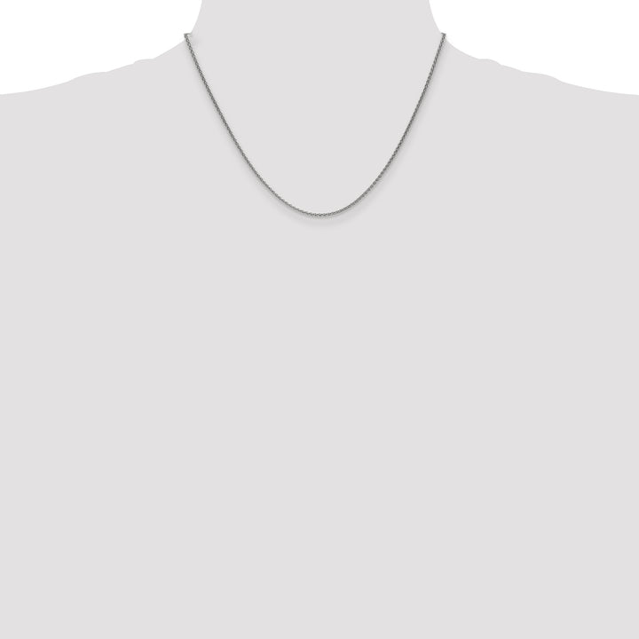 14k White Gold 1.7mm Spiga Chain
