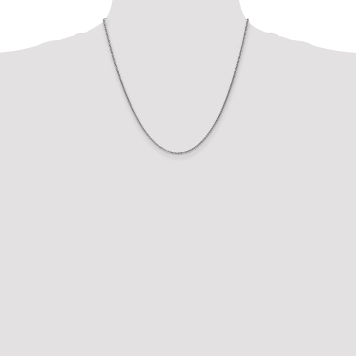 14k White Gold 1.7mm Spiga Chain