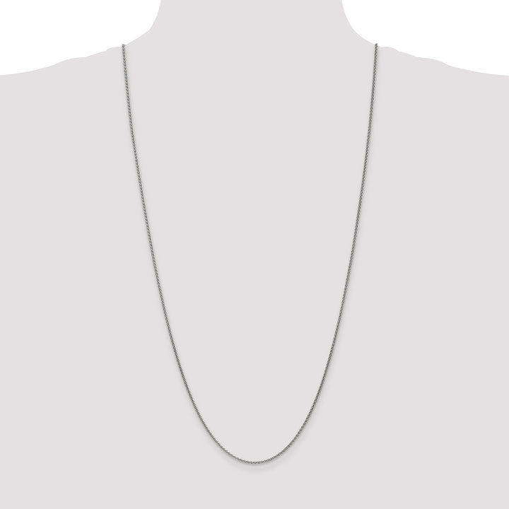 14k White Gold 1.7mm Spiga Chain
