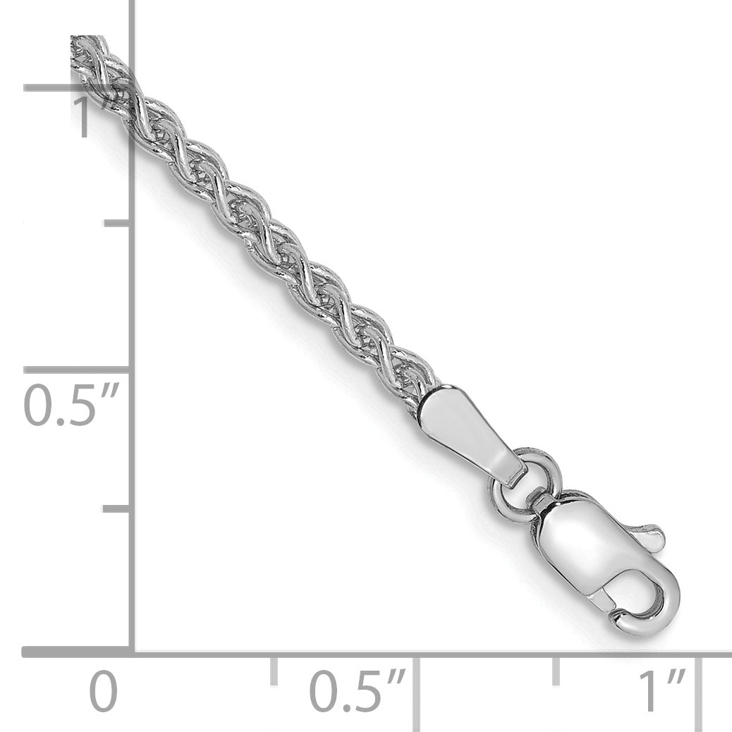 14k White Gold 2.1mm Spiga Chain