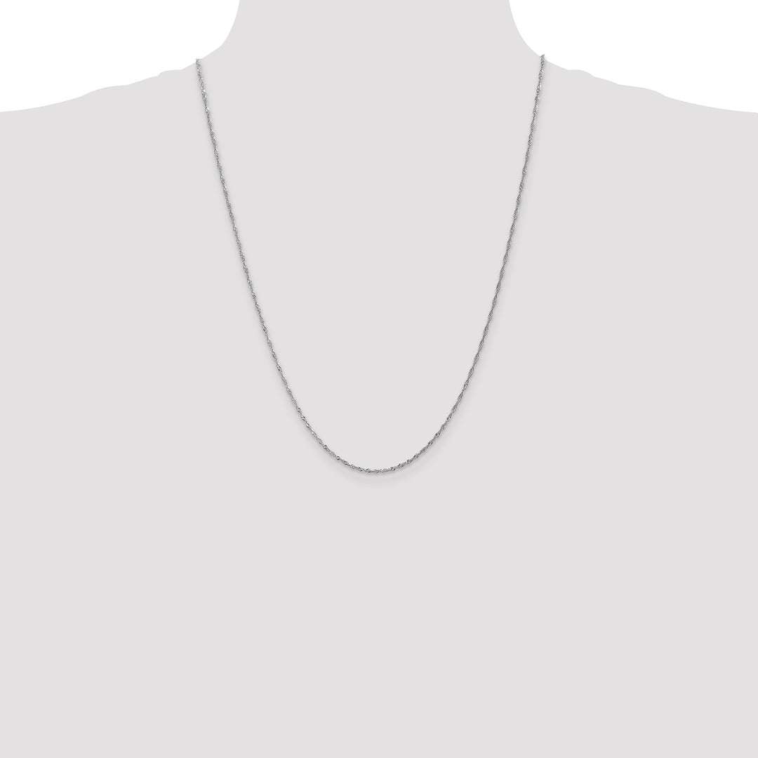 14k WG 1.4mm Singapore Chain