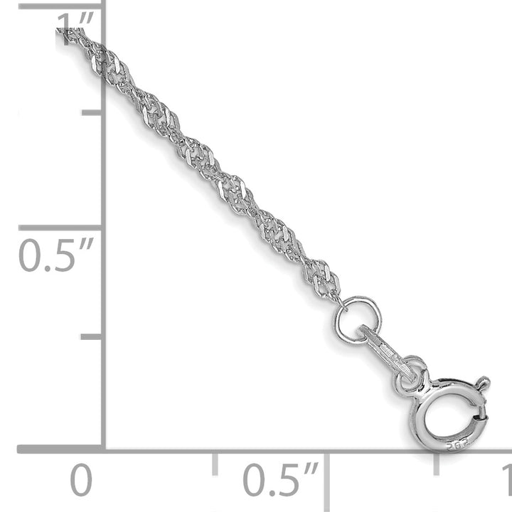 14k WG 1.4mm Singapore Chain