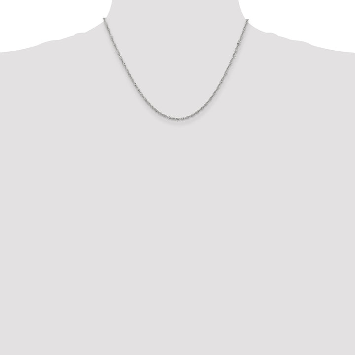 14k WG 1.7mm Singapore Chain