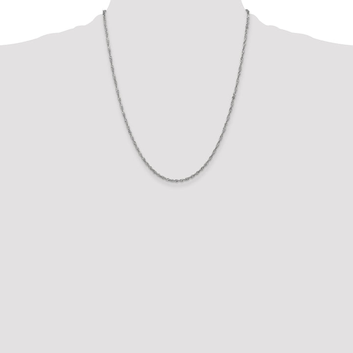 14k WG 1.7mm Singapore Chain