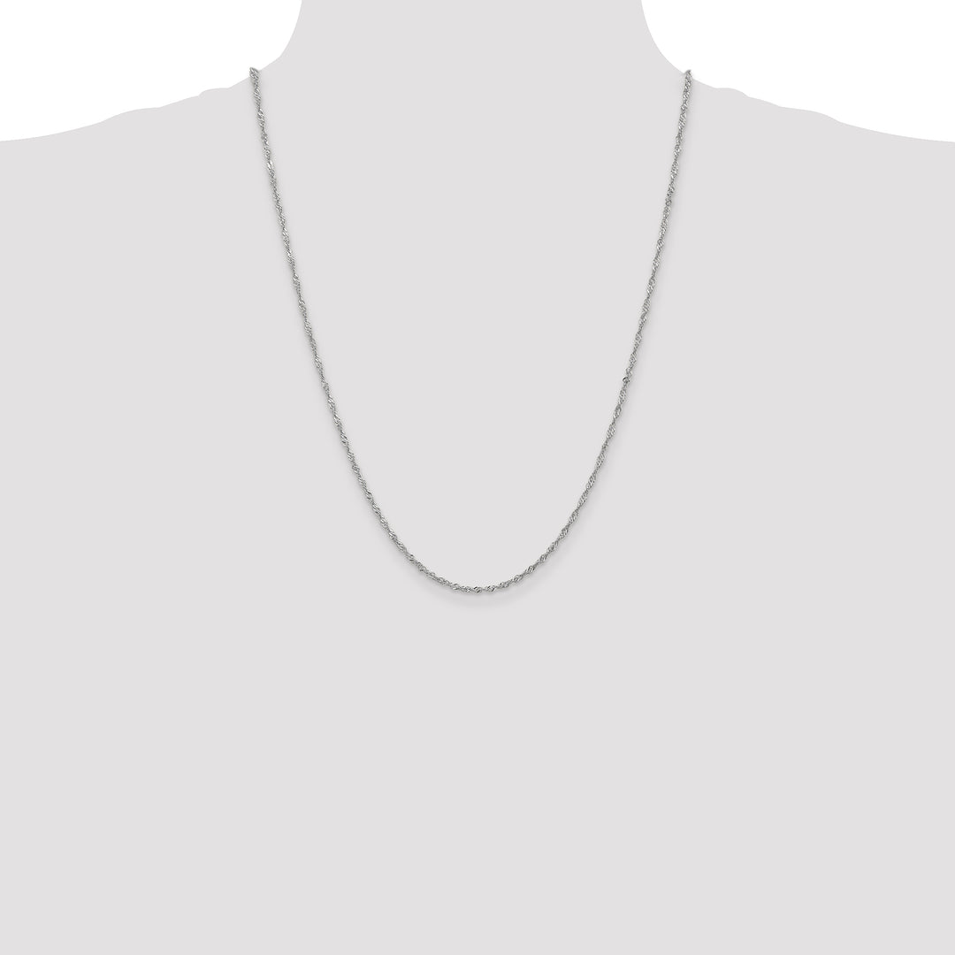 14k WG 1.7mm Singapore Chain