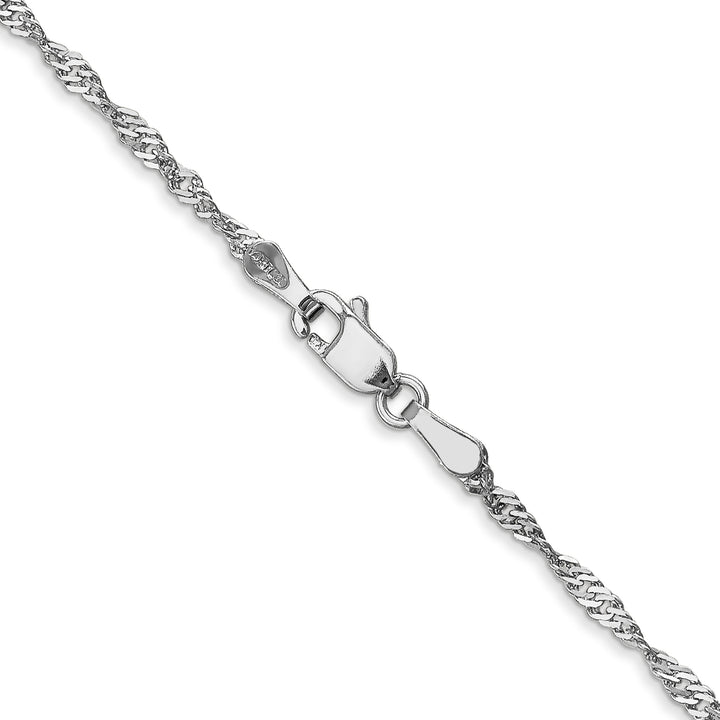 14k WG 1.7mm Singapore Chain