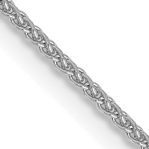 14k White Gold 1.05mm D/C Spiga with Spring Ring Clasp Chain