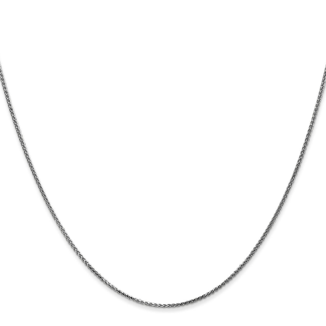 14k White Gold 1.05mm D/C Spiga with Spring Ring Clasp Chain