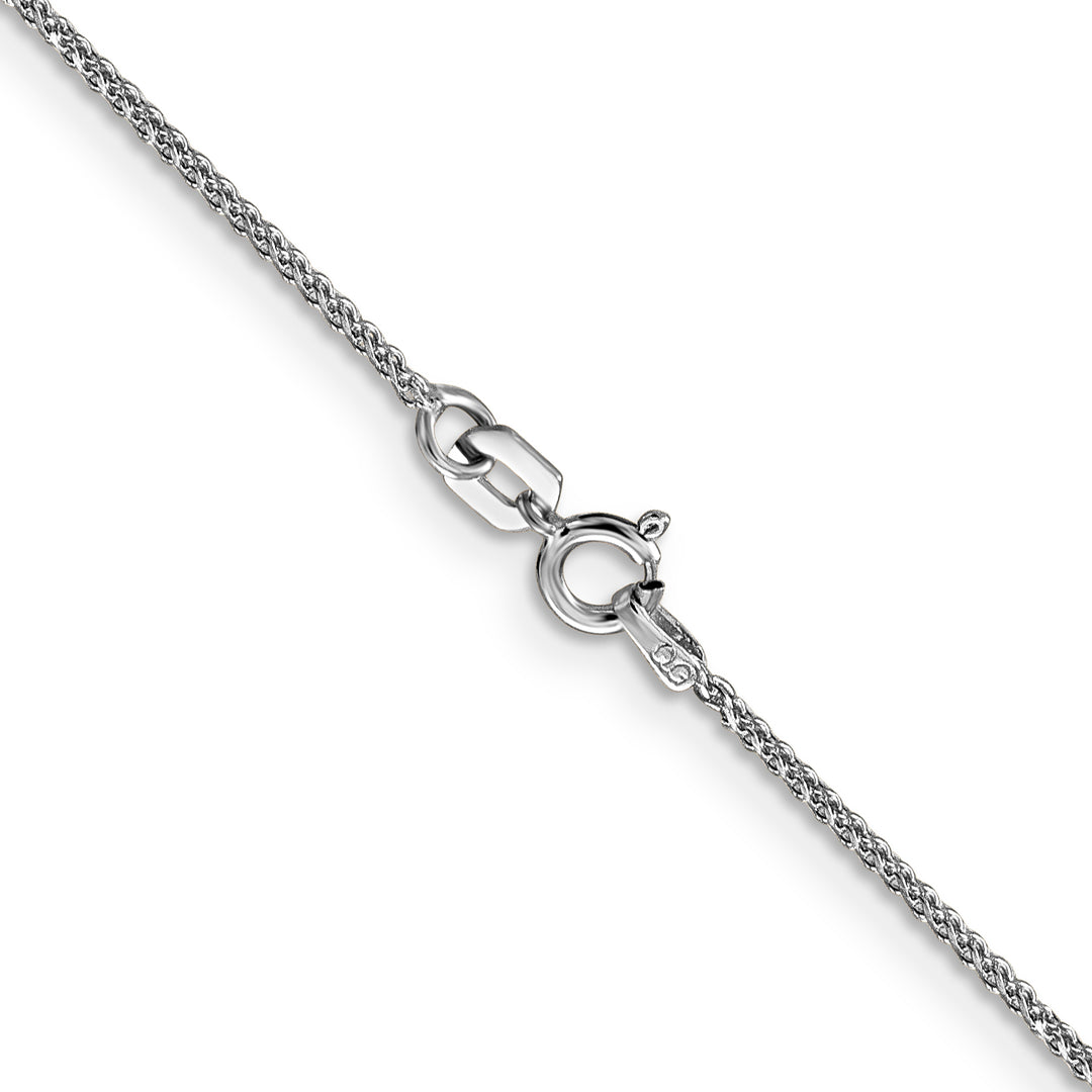 14k White Gold 1.05mm D/C Spiga with Spring Ring Clasp Chain