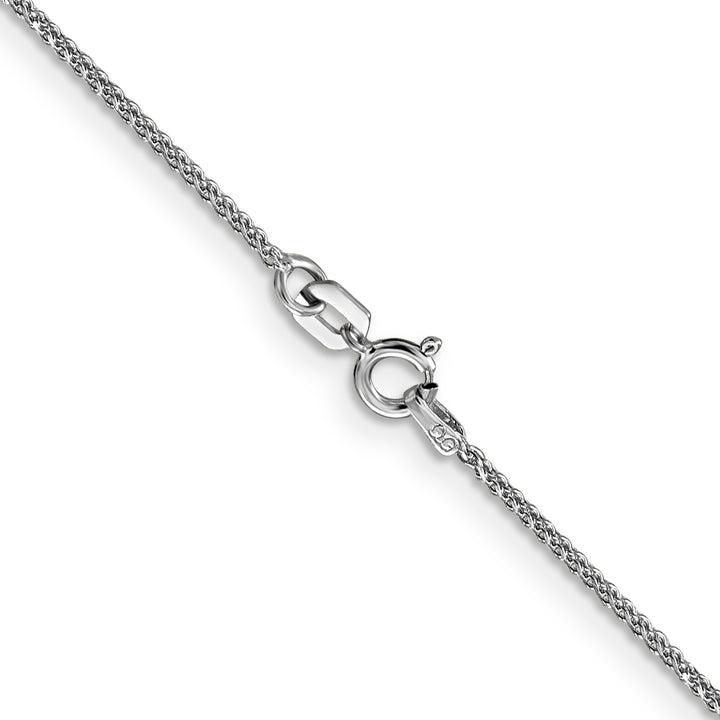 14k White Gold 1.05mm D/C Spiga with Spring Ring Clasp Chain