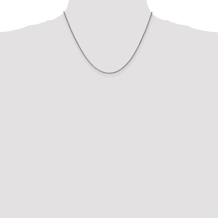14k White Gold 1.25mm D/C Spiga Chain