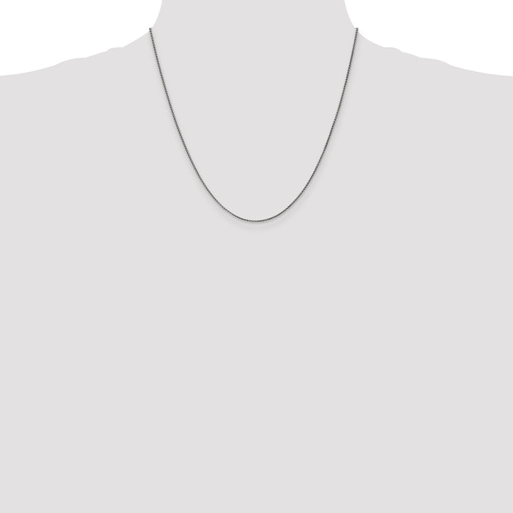 14k White Gold 1.25mm D/C Spiga Chain