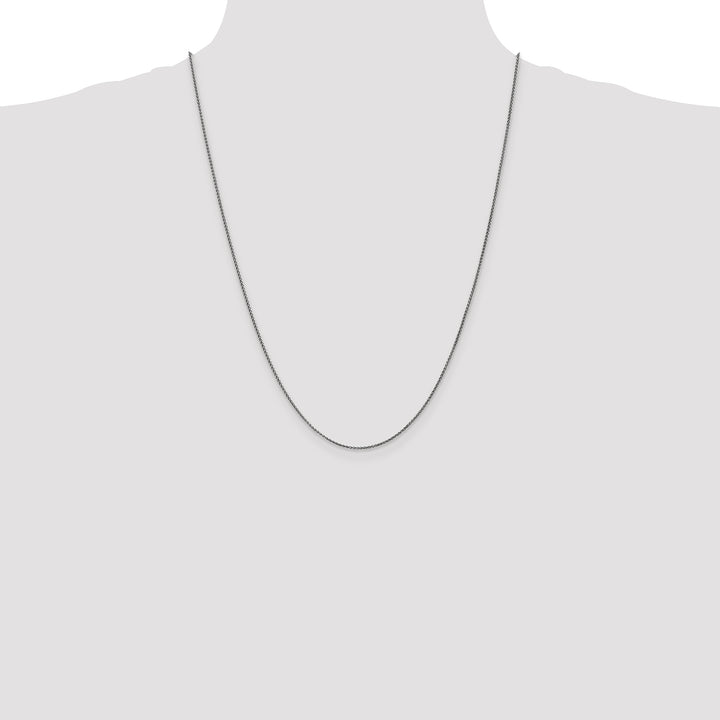 14k White Gold 1.25mm D/C Spiga Chain