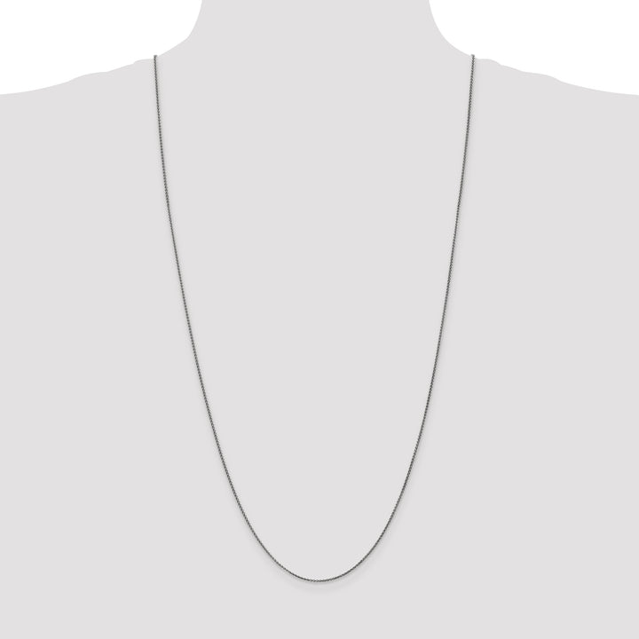 14k White Gold 1.25mm D/C Spiga Chain