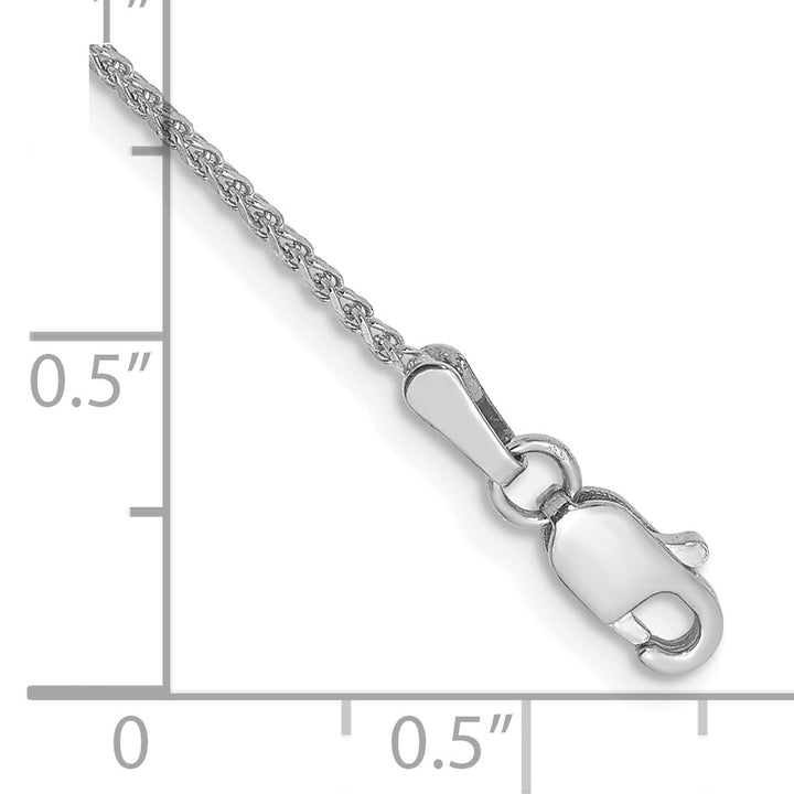 14k White Gold 1.25mm D/C Spiga Chain