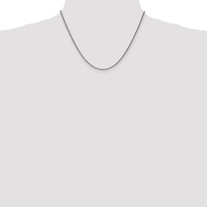 14k White Gold 1.7mm D/C Spiga Chain