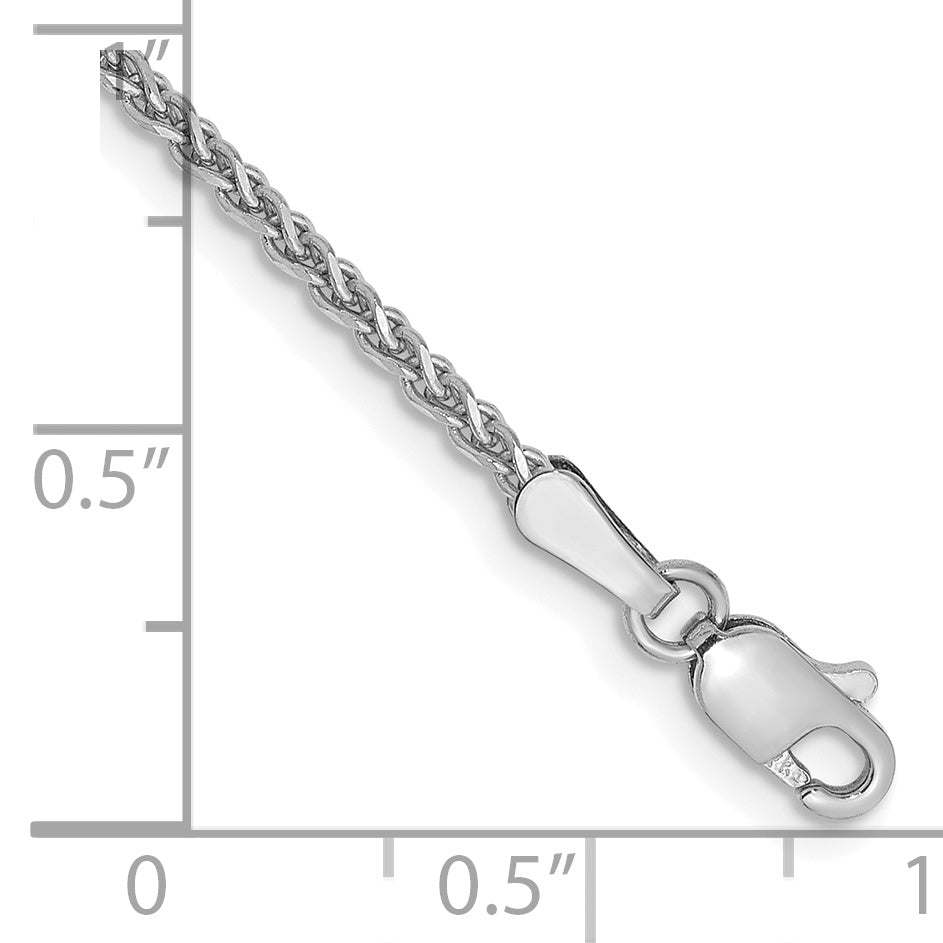 14k White Gold 1.7mm D/C Spiga Chain