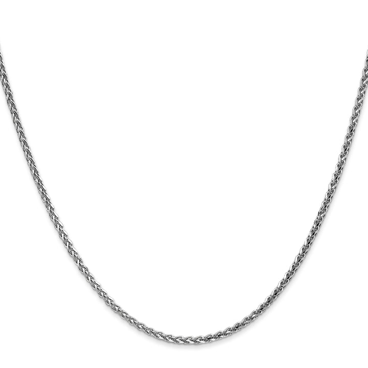 14k White Gold 2.1mm D/C Spiga Chain