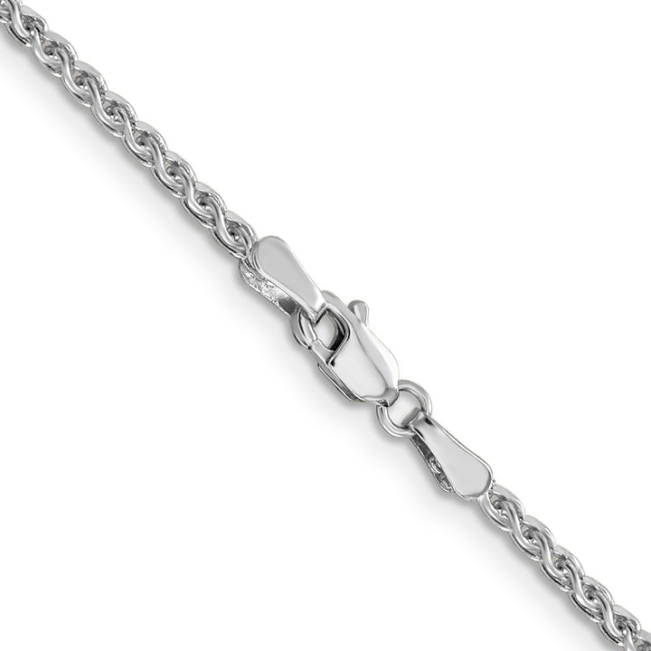 14k White Gold 2.1mm D/C Spiga Chain