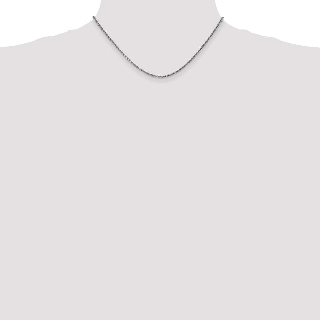 14k White Gold 2.1mm D/C Spiga Chain
