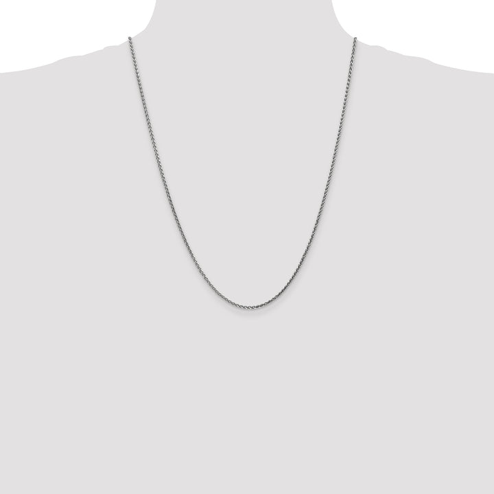 14k White Gold 2.1mm D/C Spiga Chain