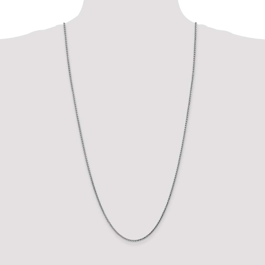 14k White Gold 2.1mm D/C Spiga Chain