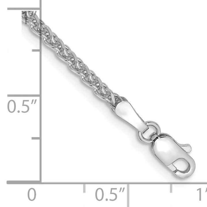 14k White Gold 2.1mm D/C Spiga Chain