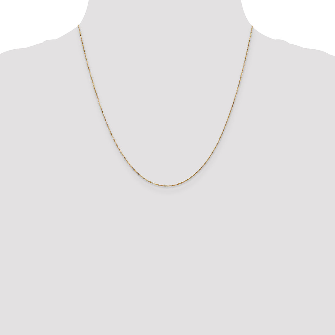 14k .75mm Round Open Link Cable Chain