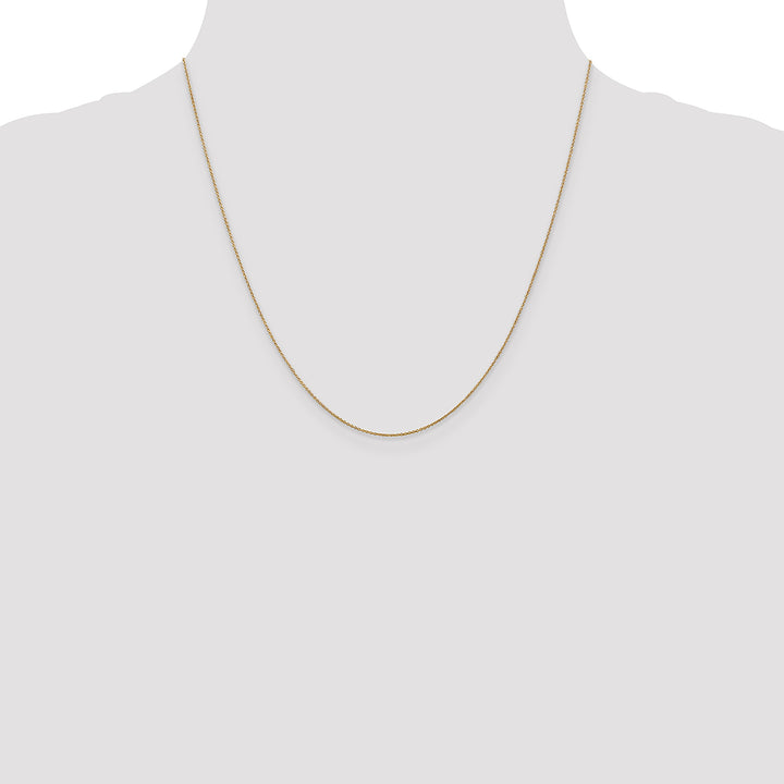14k .75mm Round Open Link Cable Chain