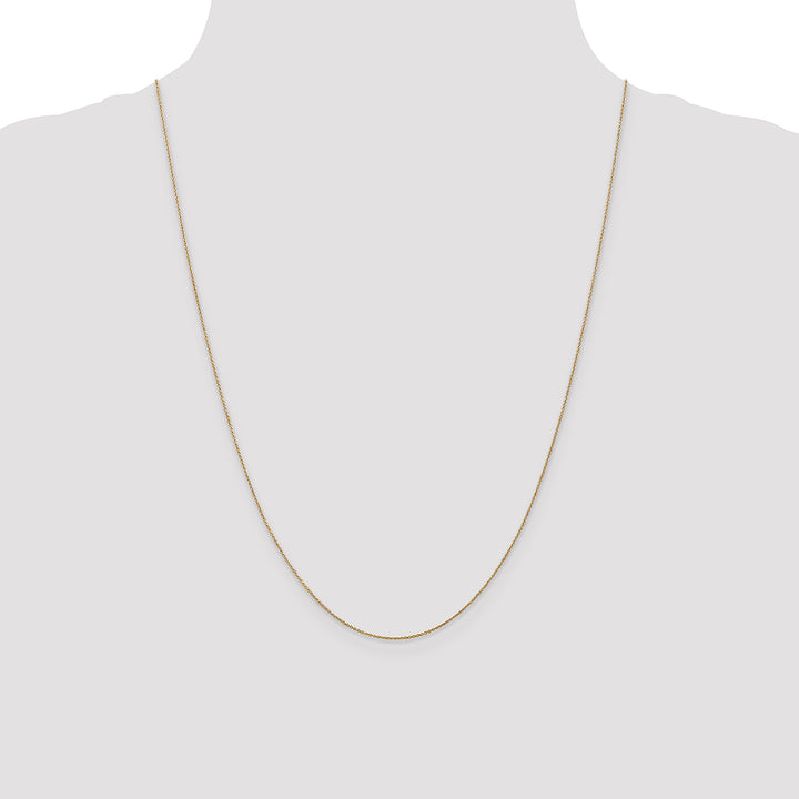 14k .75mm Round Open Link Cable Chain