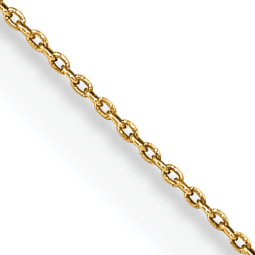 14K 16 inch .75mm Cable with Spring Ring Clasp Pendant Chain
