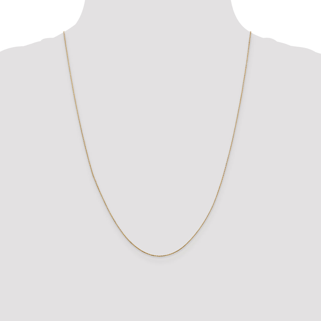 14k .6mm D/C Round Open Link Cable Chain