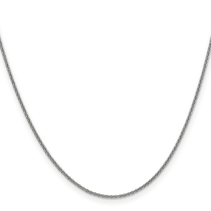 14k White Gold 1.4mm Round Open Link Cable Chain