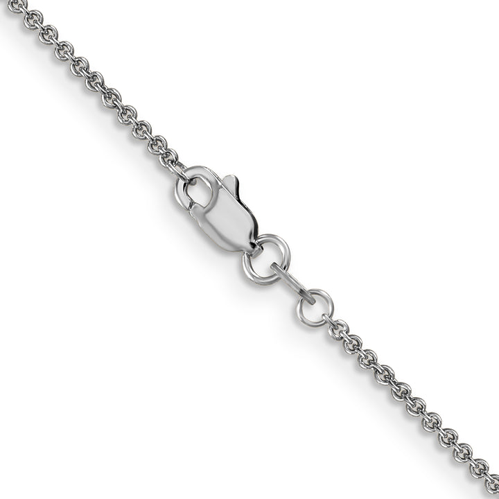 14k White Gold 1.4mm Round Open Link Cable Chain
