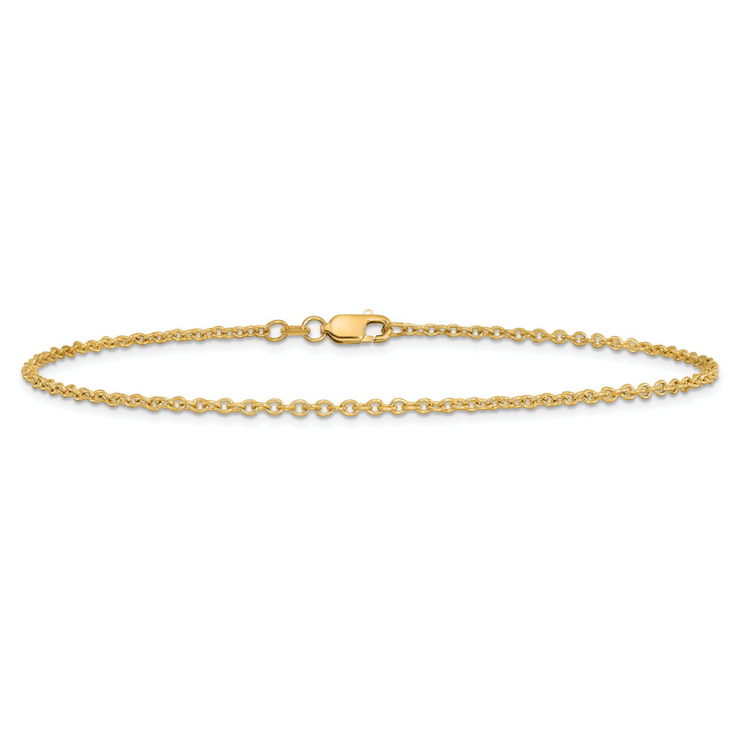 14k 1.8mm Forzantine Cable Chain Anklet