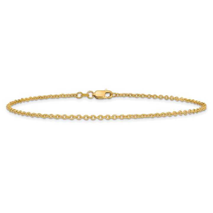 14k 1.8mm Forzantine Cable Chain Anklet