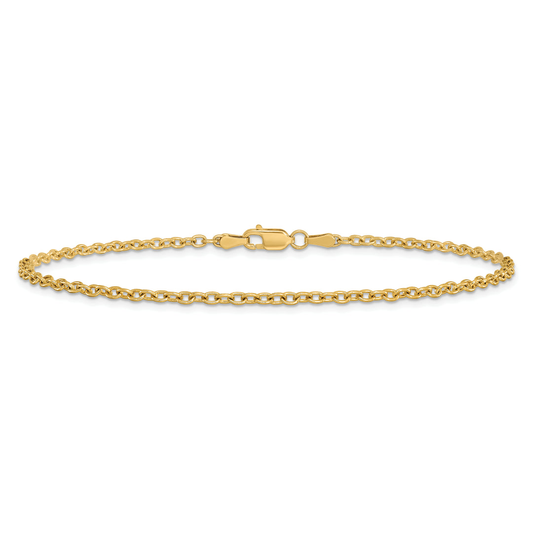 14k 2.2mm Forzantine Cable Chain Anklet