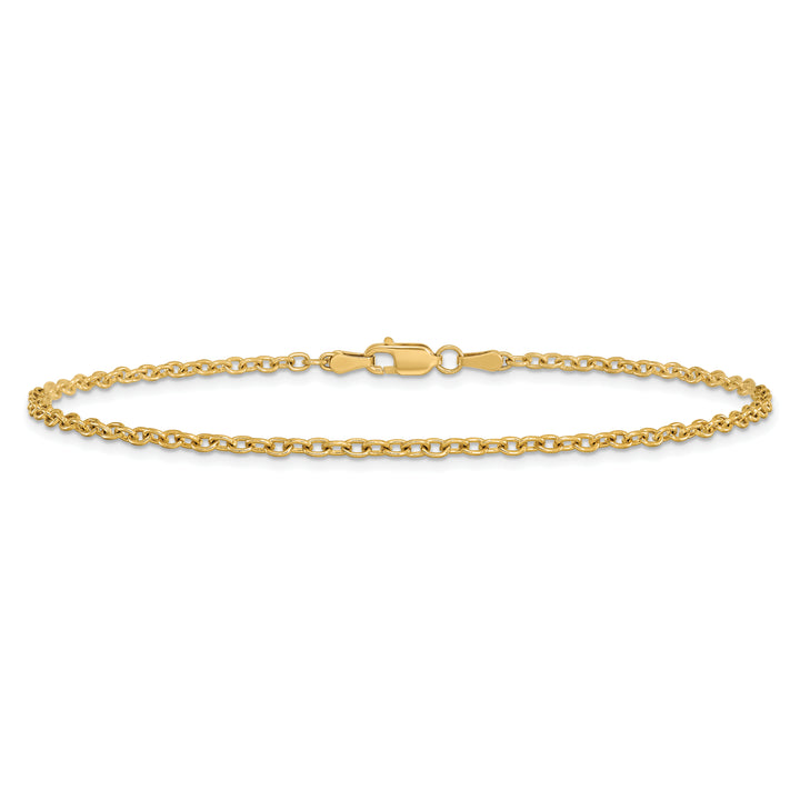 14k 2.2mm Forzantine Cable Chain Anklet
