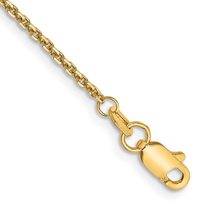14k 1.45mm D/C Cable Chain Anklet