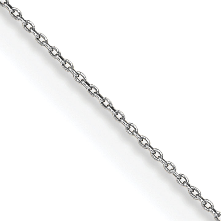 14k White Gold .75mm Round Open Link Cable Chain