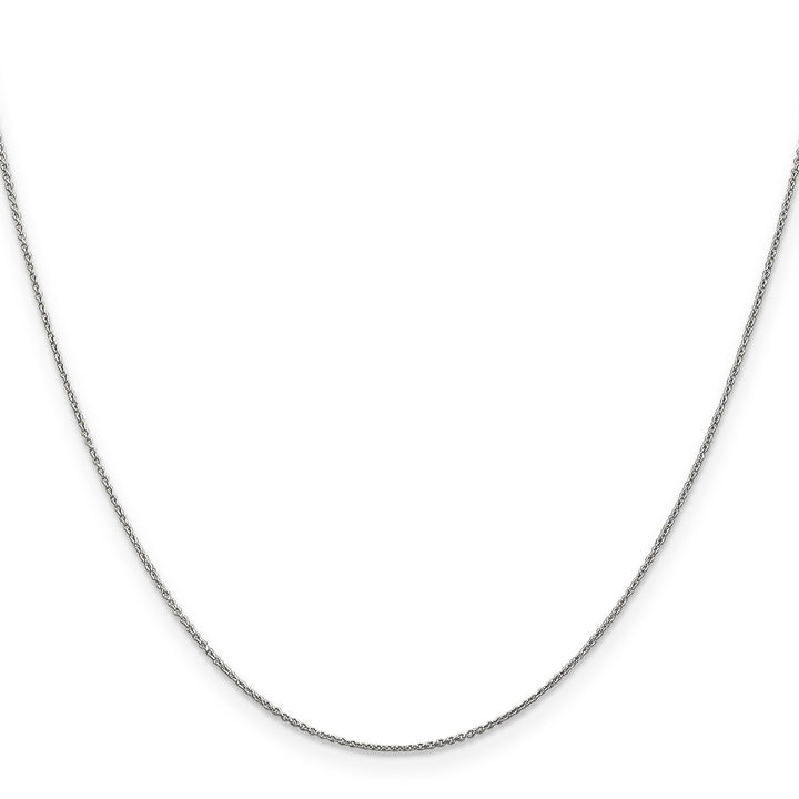 14k White Gold .75mm Round Open Link Cable Chain
