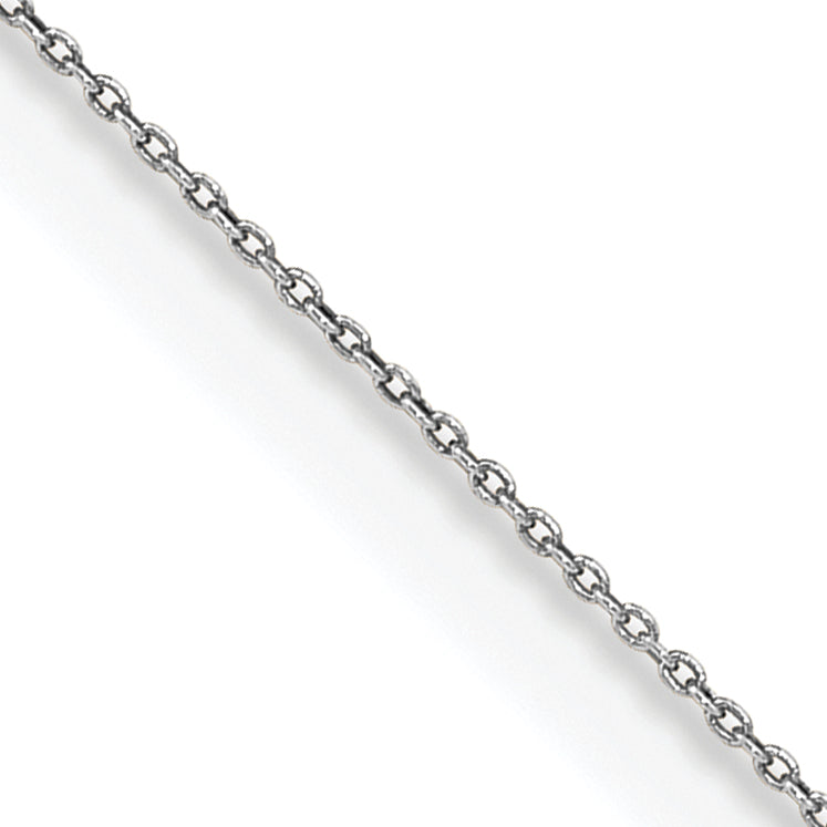 14k White Gold .75mm Round Open Link Cable Chain