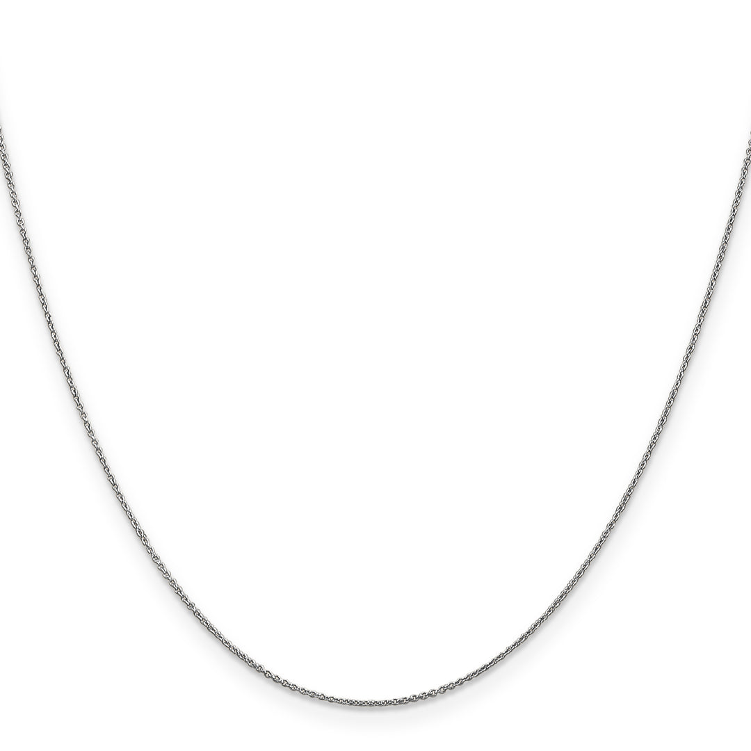 14k White Gold .75mm Round Open Link Cable Chain