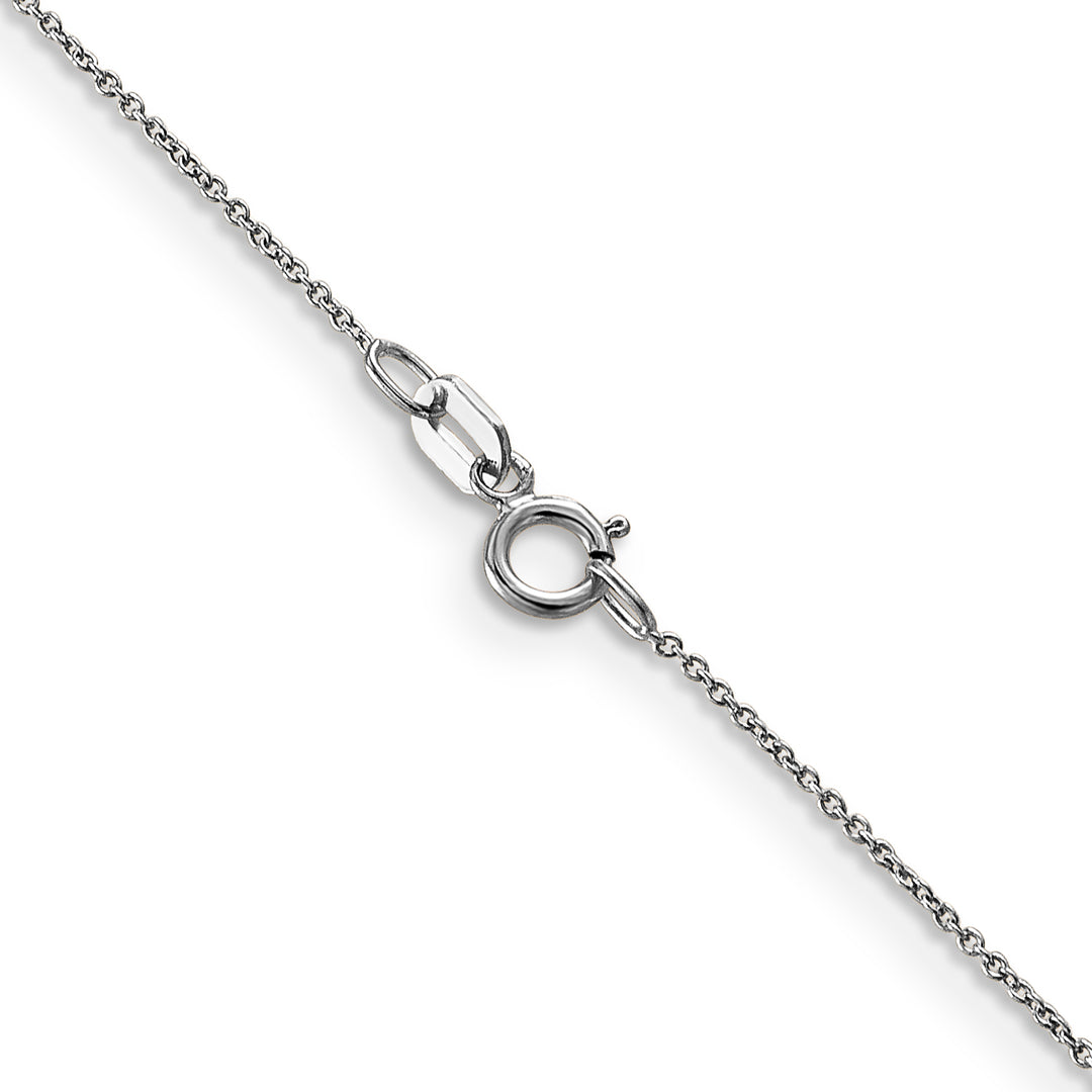14k White Gold .75mm Round Open Link Cable Chain